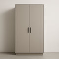Armoire en bois MDF avec portes doubles beige 180x80x50 cm
