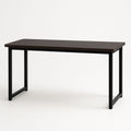 Bureau Rectangulaire Marron foncé Bois MDF Cadre Métal 140x60x75 cm